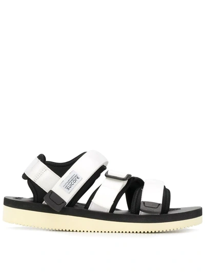 Suicoke Touch Strap Sandals In White