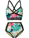 Etro Bikini Mit Blumen-print - Blau In Blue