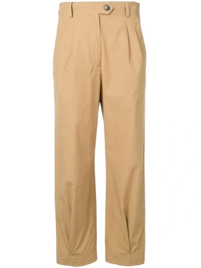 Weekend Max Mara High-waisted Trousers - Neutrals