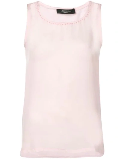 Weekend Max Mara Top Mit Perlen - Rosa In Pink