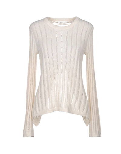 A.l.c Miguel Lace-up Sweater In Ivory