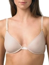 Natori Sheer Convertible Contour Plunge Bra In Cafe