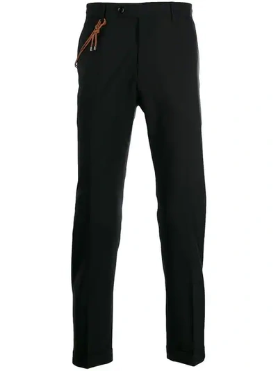 Berwich Chinos With Rope Detail - Black