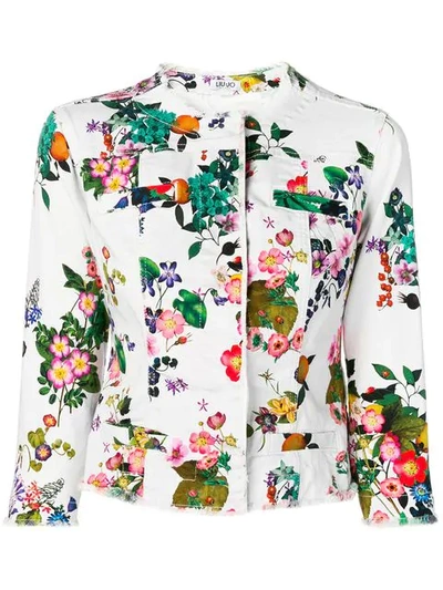 Liu •jo Liu Jo Kate Floral Print Jacket - White