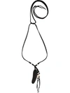 Takahiromiyashita The Soloist Bead Embellished Pendant Necklace - Black