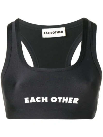 Each X Other Logo Sports Bra - Black