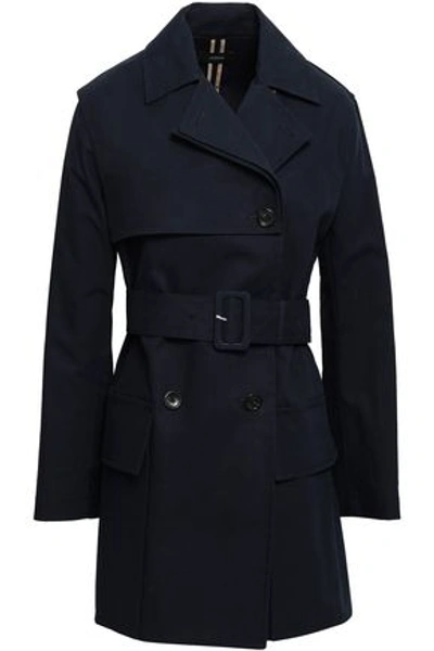 Joseph Woman Aquila Double-breasted Cotton Trench Coat Midnight Blue