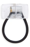 France Luxe Elodie Cuff Ponytail Holder In Clear