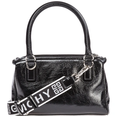 Givenchy Small Pandora Leather Shoulder Bag In Black