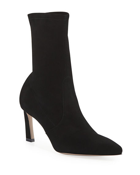stuart weitzman rapture mid calf stretch sock booties