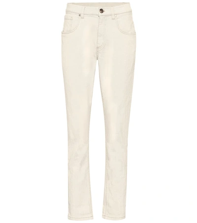 Brunello Cucinelli High-rise Straight Jeans In White