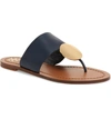 Tory Burch Patos Disk Sandals In Ink Navy/ Gold