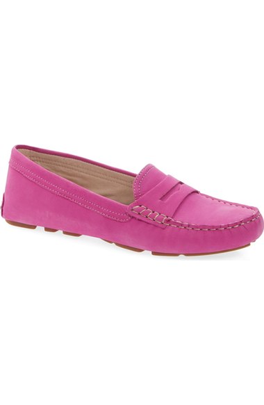 Sam Edelman Filly Suede Penny Loafers In Hot Pink | ModeSens