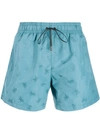 Bottega Veneta Butterfly Motif Swim Shorts - Blue
