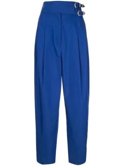 Toga High-rise Tapered Trousers In Blue