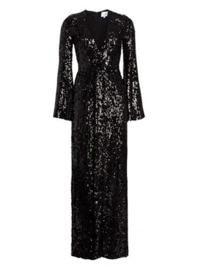 Galvan Women's Moonlight Sequin Gown In Black