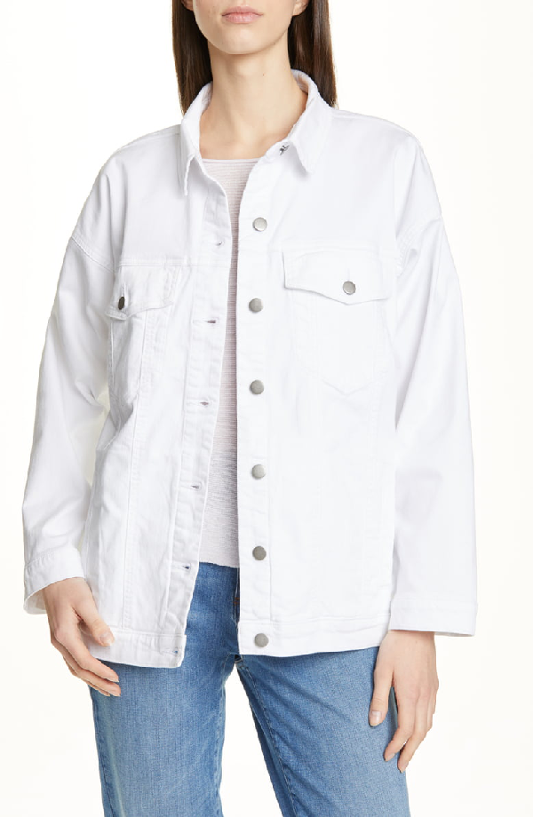 eileen fisher white denim jacket