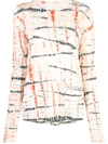 Proenza Schouler Long-sleeve Tie-dye Crewneck Tee In Peach