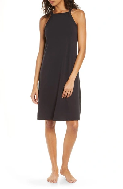 Lusome Bianca Sleeveless Nightgown In Noir