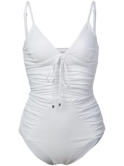 Nicholas Tie Ruched One Piece In White