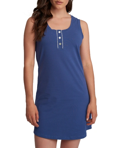 Lusome Haedy Sleeveless Nightgown In Medium Blue