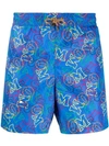 Missoni Logo Printed Swimming Trunks - Blue