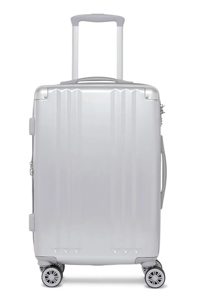 Calpak Ambeur 20-inch Rolling Spinner Carry-on - Metallic In Silver