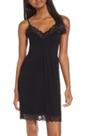 Honeydew Play All Day Lace-trim Chemise In Black