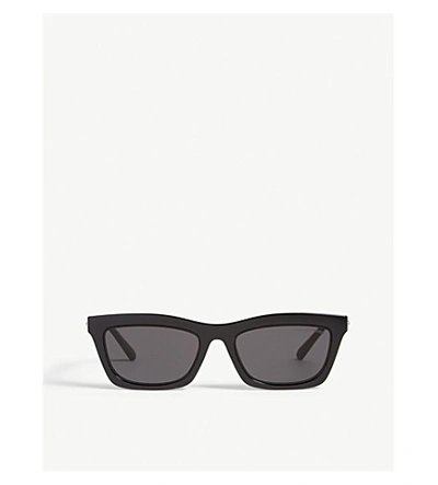 Michael Kors Mk2087u Stowe Rectangle-frame Sunglasses In Dark Grey Solid