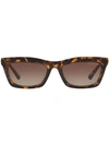 Michael Kors Mk2087u Stowe Rectangle-frame Sunglasses In Brown