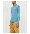 John Smedley Lundy Wool Jumper In Blue Wash