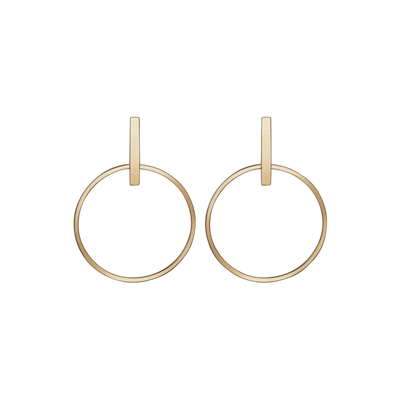 Aurate Circle Earrings In Gold