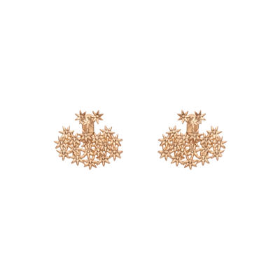 Aurate Flower Earring Back Small In Gold/ Pink