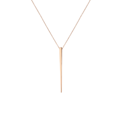 Aurate Obelisk Pendant In Gold/ Pink