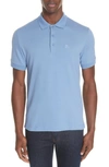 Burberry Men's Hartford Check-facing Polo Shirt, Light Blue