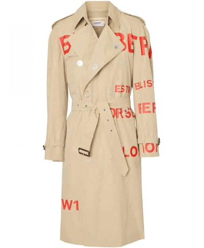 Burberry Mens Trench With Bb Script, Brand Size 48 (us Size 38) In Honey