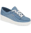 Mephisto Lady Low Top Sneaker In Sea Blue Nubuck