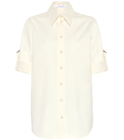 Givenchy Buckle Detail Cotton Safari Shirt In White