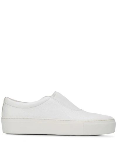 Primury Basal Slip-on Leather Trainers In White