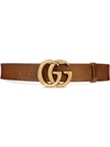 Gucci Brown Leather Gg Logo Belt