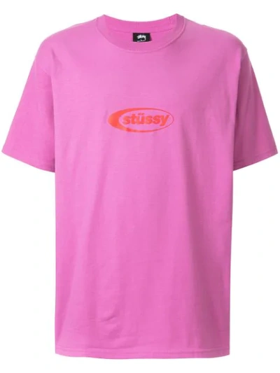 Stussy Logo T-shirt In Purple