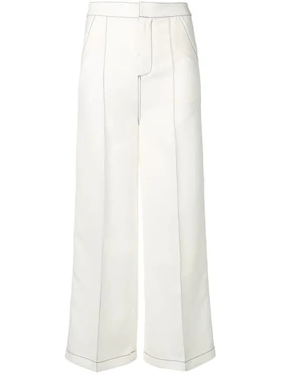 Jovonna Lilleth Contrast Stitch Culottes In White