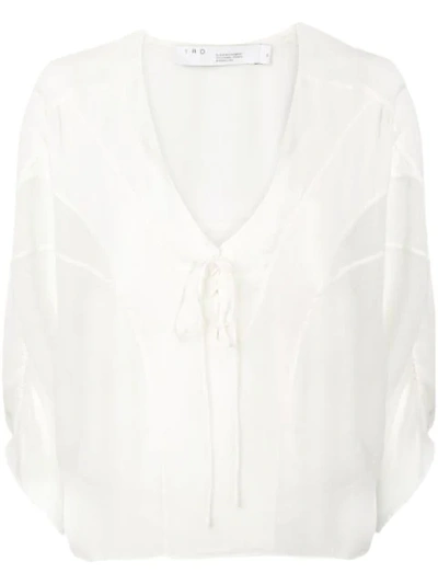 Iro Drawstring Blouse - White