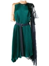 Sacai Asymmetric Dress - Green
