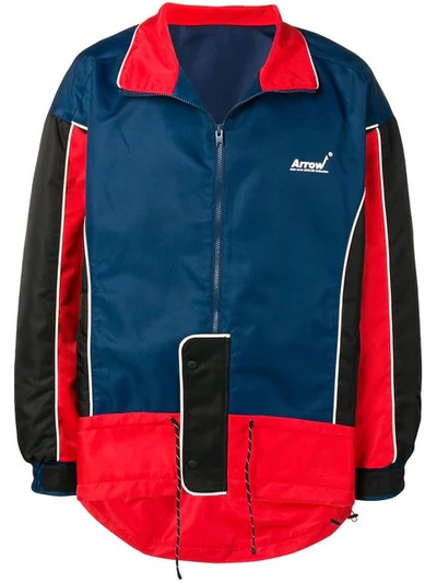 Ader Error Colour-blocked Shell Jacket In Blue