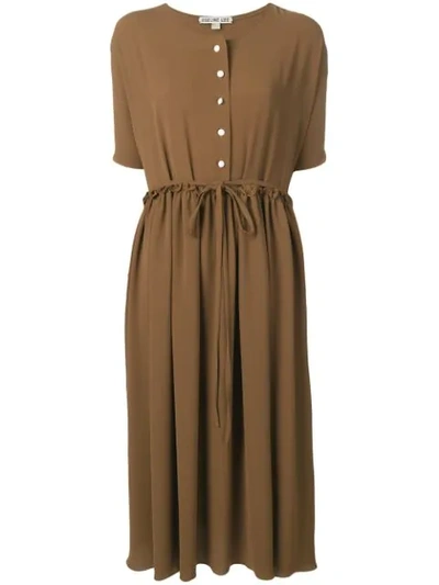 Edeline Lee Short Sleeve Dress In Brown