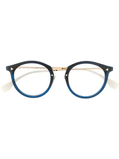 Fendi Round Frame Glasses In Blue