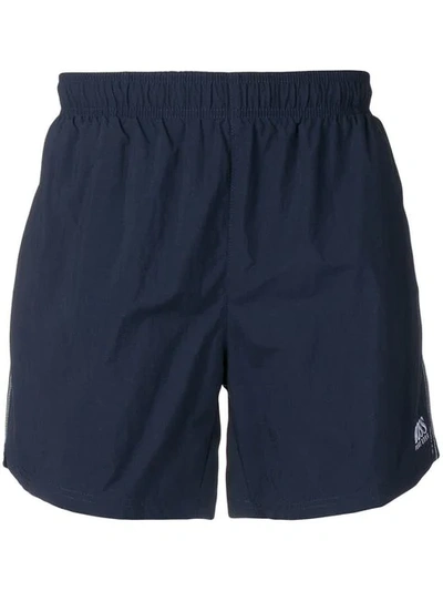 Hugo Boss Logo Print Swim Shorts In Blue