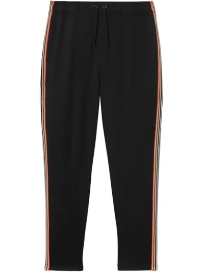 Burberry Sorrento Icon Stripe Slim Fit Track Pants In Black