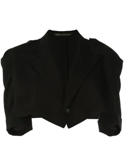 Yohji Yamamoto Kurzer Blazer - Schwarz In Black